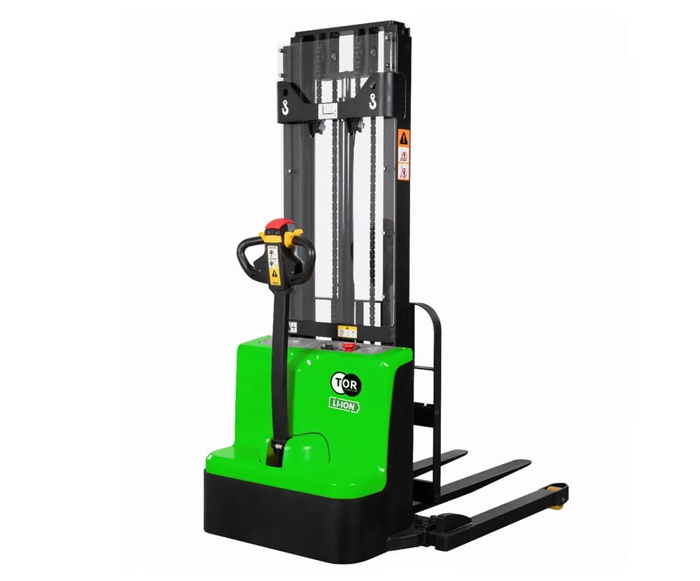 Штабелер самоходный 1,5 т 3,0 м TOR WSS15H-3000SC PRO Li-ion 24/60 В/Ач раздвижные вилы, опоры